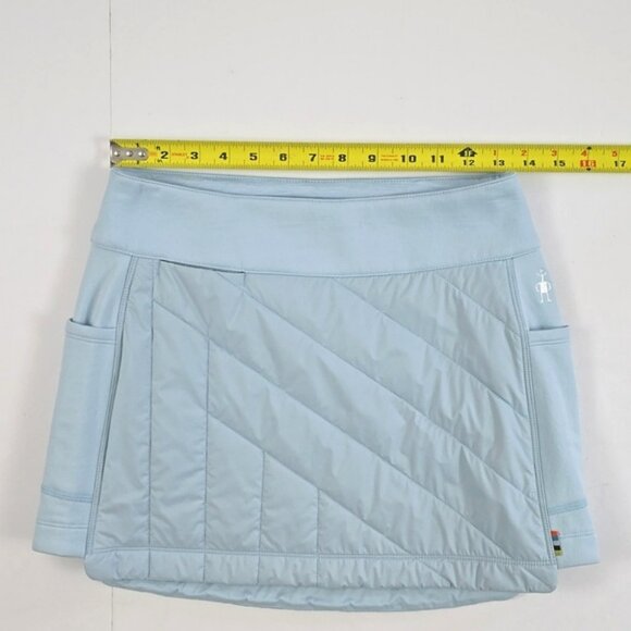 NWT Smartwool Smartloft Women's Quilted Pull On Skirt Winter Sky Blue Pockets XS - Picture 14 of 16